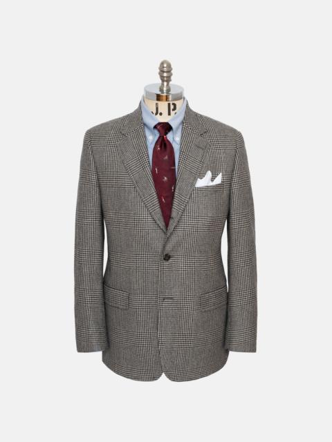 J. PRESS MADE-IN-CANADA GLEN PLAID BLACK & WHITE PURE CASHMERE SPORT COAT