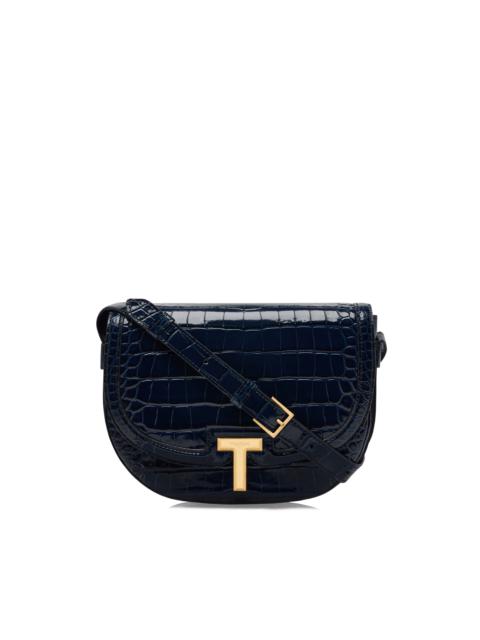 TOM FORD SHINY STAMPED CROCODILE LEATHER WALLIS CROSSBODY BAG