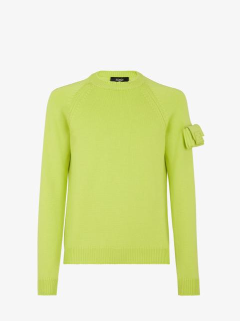 FENDI Acid green cashmere sweater