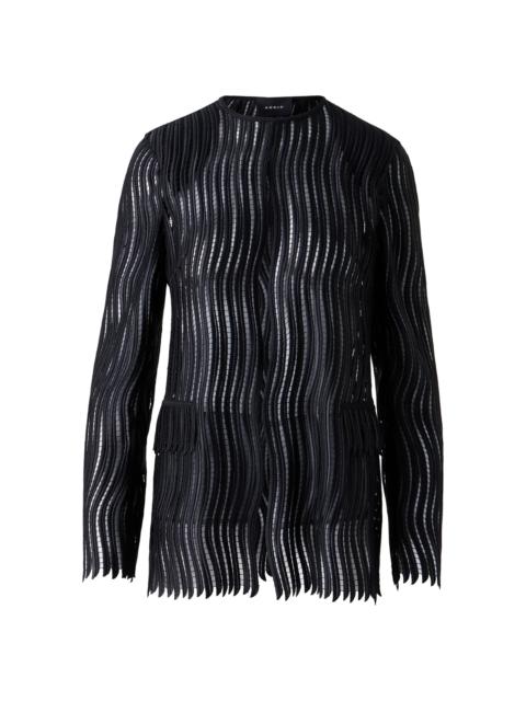 AKRIS Women's Hekka Wave Guipure Jacket - Black