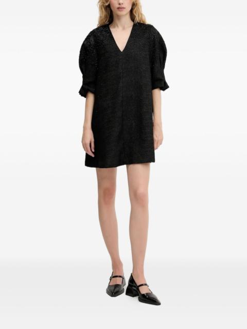 STINE GOYA beaded puff-sleeve mini dress