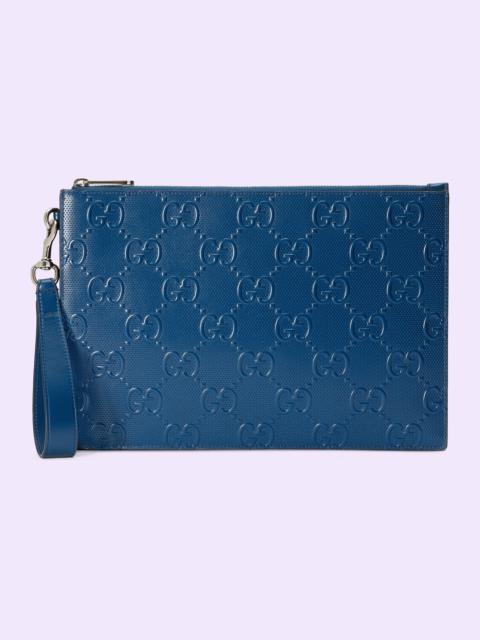 GUCCI GG embossed pouch