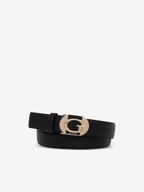 GUESS USA logo-plaque pebbled belt