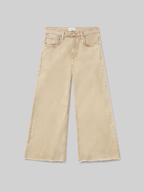 Citizens of Humanity Lyra Wide Leg Crop Raw Hem In Porcini