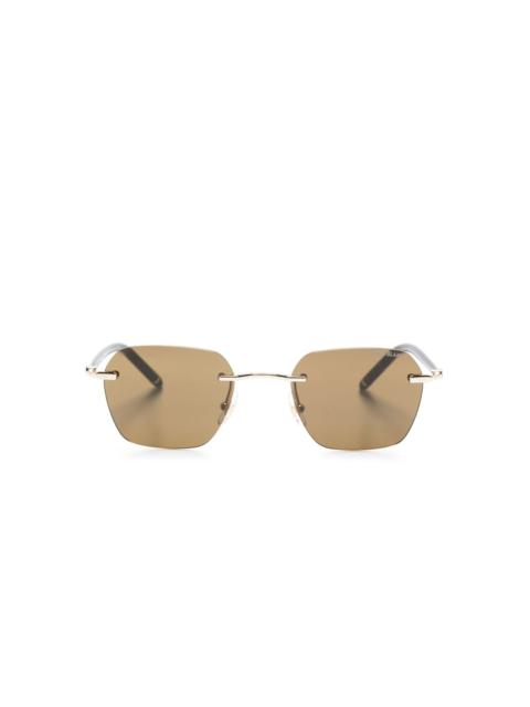 Montblanc logo-plaque square-frame sunglasses