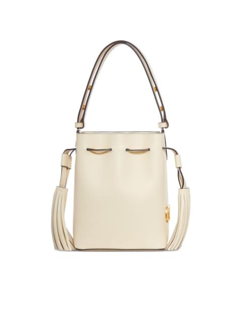 Valentino V-logo tassel leather bucket bag