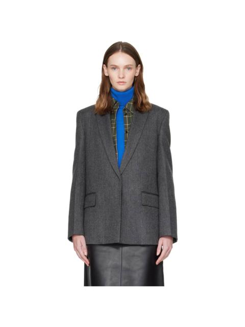 TOTEME Gray Herringbone Blazer