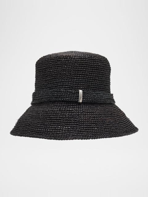 rag & bone Lela Raffia Rollable Bucket Hat