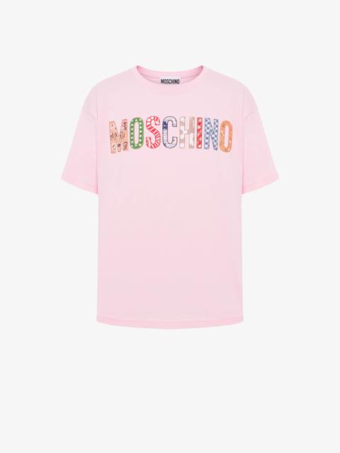 MOSCHINO QUILT LOGO ORGANIC JERSEY T-SHIRT