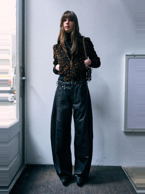 R13 Janine Barrel 5-Pocket Leather Pant