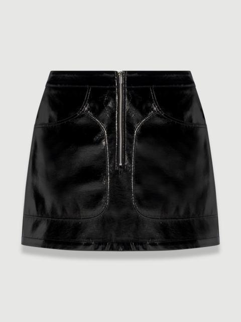 maje Short vinyl skirt