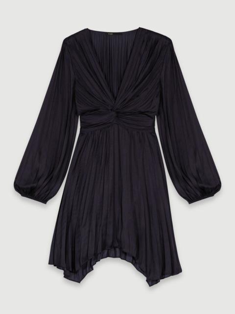 maje Short satin draped dress