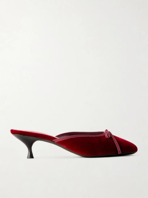 herbert levine 24/7 50 Bow-detailed Velvet Pumps