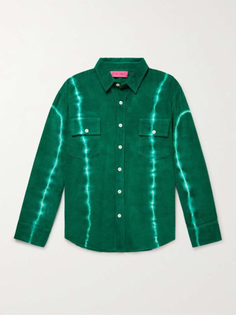 The Elder Statesman Tie-Dyed Cotton and Cashmere-Blend Corduroy Shirt