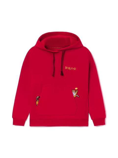 (WMNS) Li-Ning Rijindoujin Embroidered Logo Hoodie 'Red' AWDS156-2