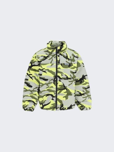 VETEMENTS Neon Camo Logo Puffer Jacket Neon Camo
