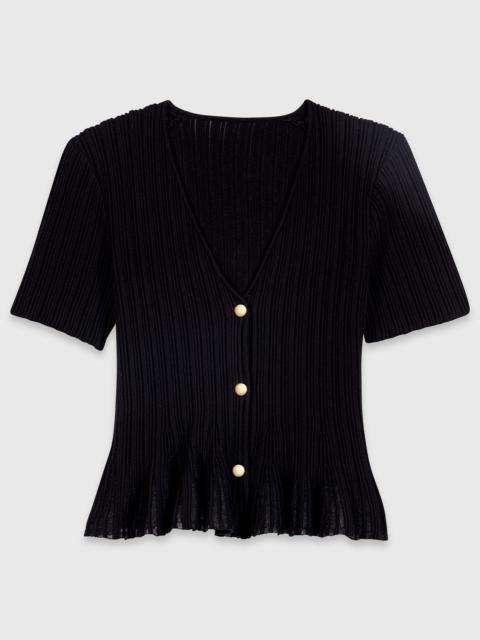 maje Peplum cardigan