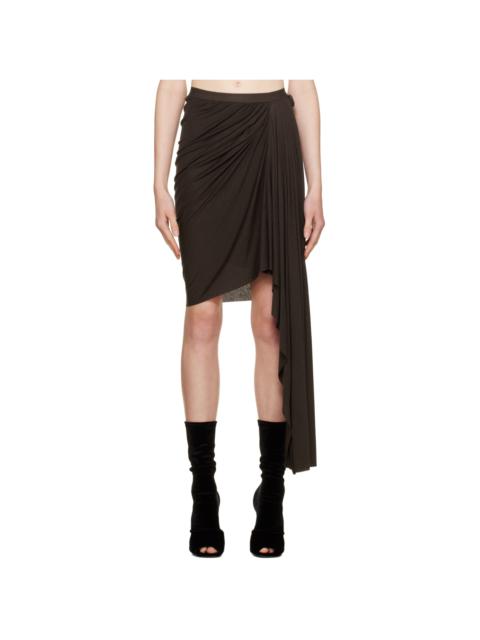 Rick Owens Lilies Brown Stevie Miniskirt
