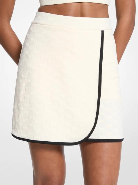 MICHAEL KORS Logo Jacquard Knit Tech Skort