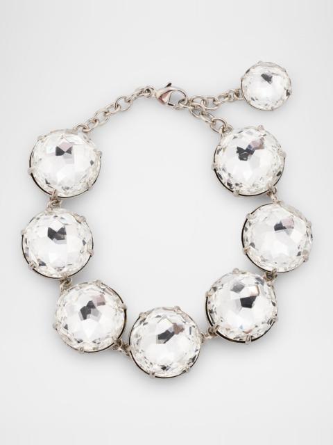 Oscar de la Renta Crystal Bracelet, Silver