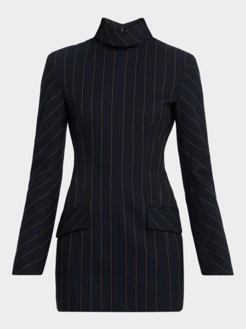 AKNVAS Toni Pinstriped Mini Dress