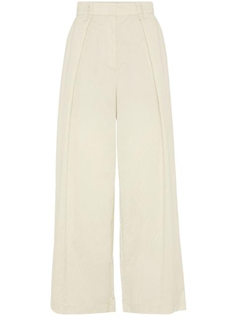 Brunello Cucinelli wide-leg cropped trousers