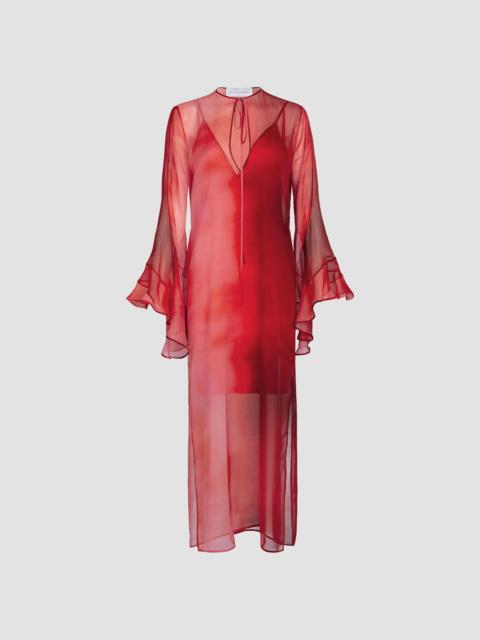 SILVIA TCHERASSI Women's Aries Chiffon Maxi Slipdress - Rouge Degrade