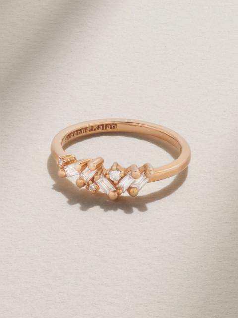 SUZANNE KALAN 18-karat rose gold diamond ring Gold