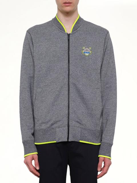 KENZO Tiger Zip Cardigan in Grey