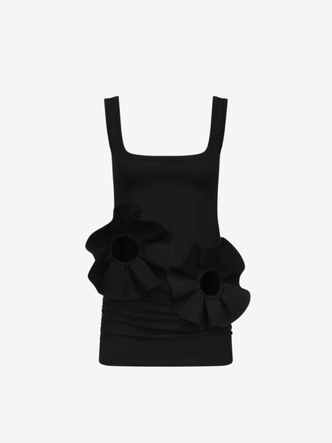 AREA RUFFLE FLOWER TANK DRESS