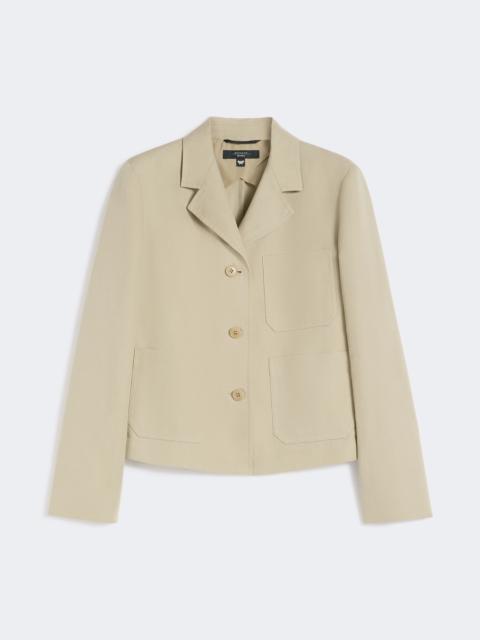 WEEKEND Max Mara Linen and cotton canvas single-breasted jacket - SAND