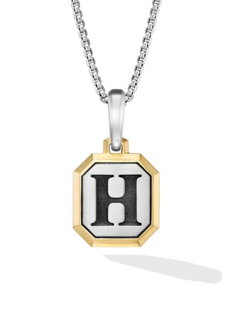 DAVID YURMAN Men's Initial Amulet in Sterling Silver - H Silver