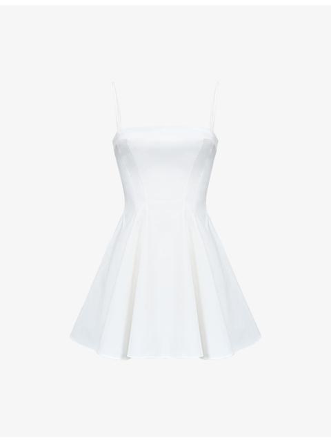 House of CB Dolly Square-Neck Stretch-Cotton Midi Dress