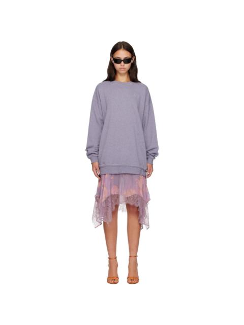 Diesel Purple Sweatshirt Minidress