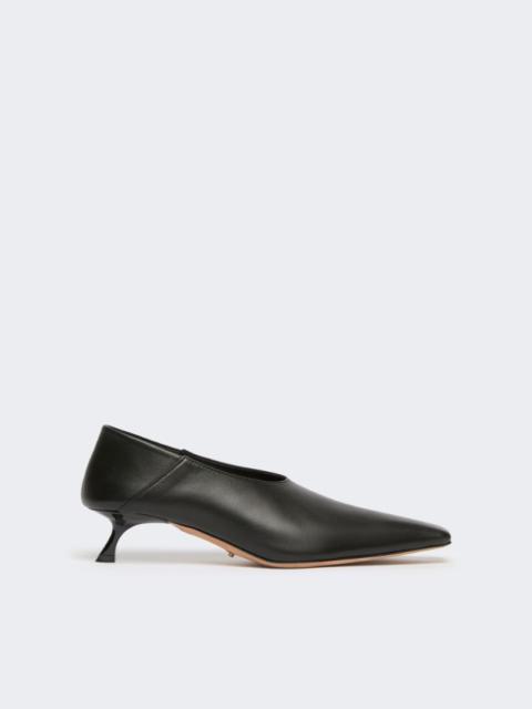 Sportmax Nappa leather pumps with foldable back - black