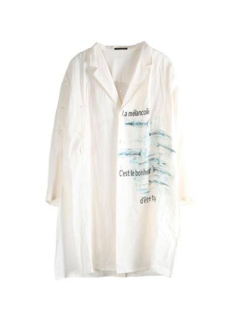 Yohji Yamamoto printed coat