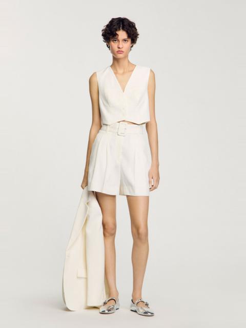 Sandro SEQUIN HIGH-WAISTED SHORTS