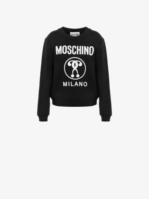 Moschino DOUBLE QUESTION MARK COTTON SWEATSHIRT