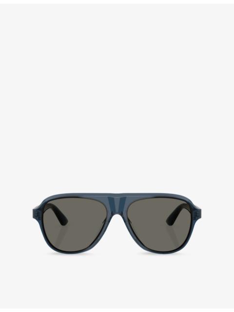 Oliver Peoples OV5581SU Paul Newman Aviator-Frame Acetate Sunglasses