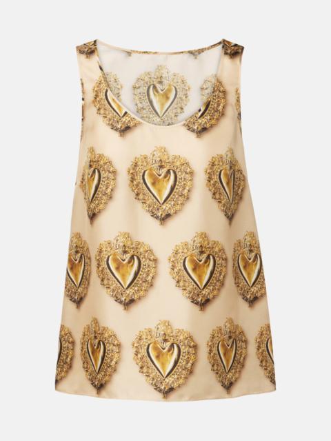 Dolce & Gabbana Printed silk satin top