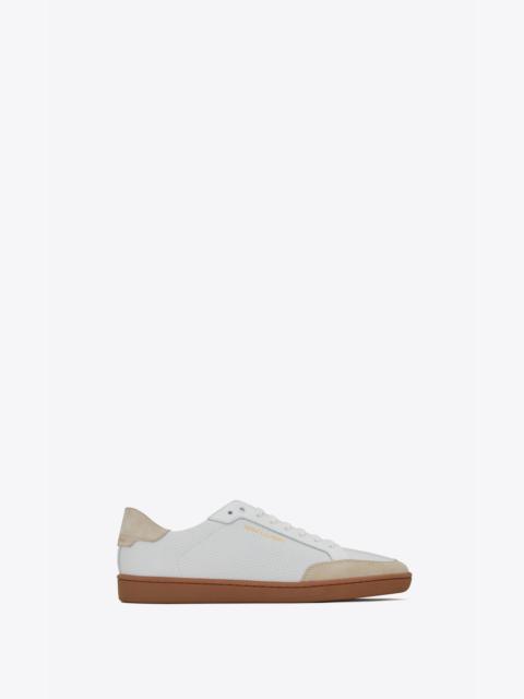 SAINT LAURENT court classic sl/10 sneakers in perforated leather and suede