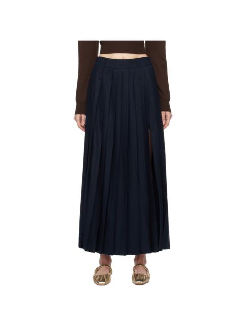 The Frankie Shop Navy Bailey Maxi Skirt