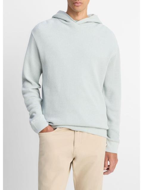 Vince Mouliné Pima Cotton Thermal Hoodie