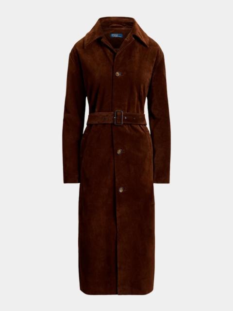 Polo Ralph Lauren Suede Belted Car Coat
