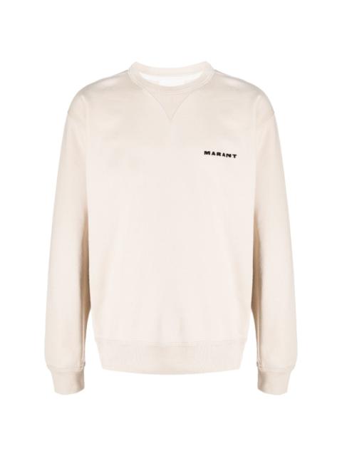 embroidered-logo sweatshirt