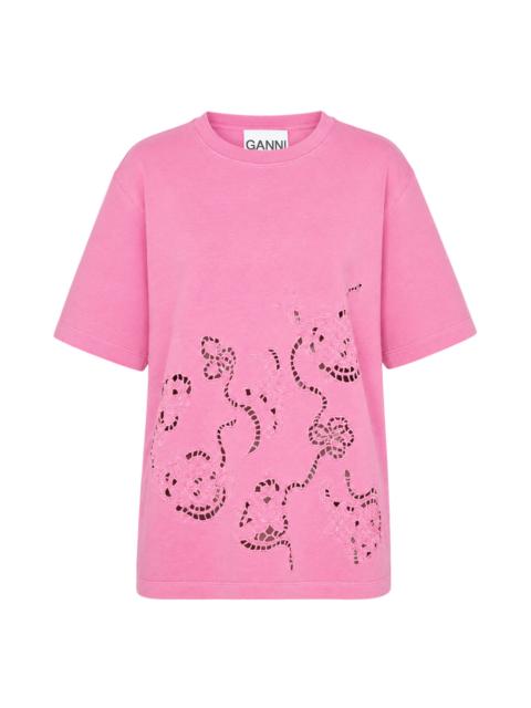 GANNI Heavy Cotton Embroidery Tee