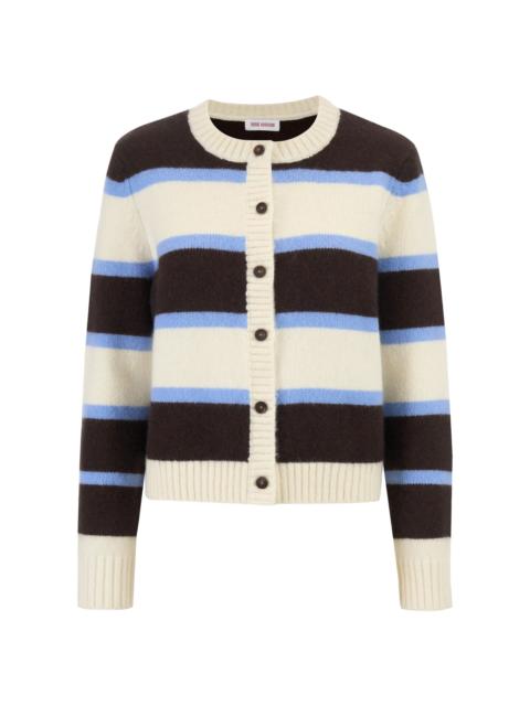 ROSIE ASSOULIN Striped Cashmere Cardigan