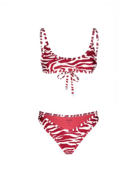 THE ATTICO RED AND MILK BIKINI