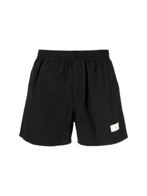 logo-print elasticated-waist track shorts
