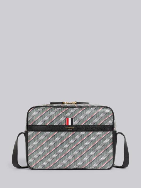 Thom Browne Medium Grey Monogram Coated Canvas Camera Bag